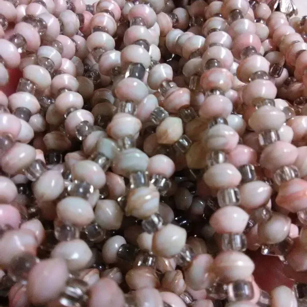 VINTAGE Hong Kong multi strand necklace / earrings set - Picture 3 of 13